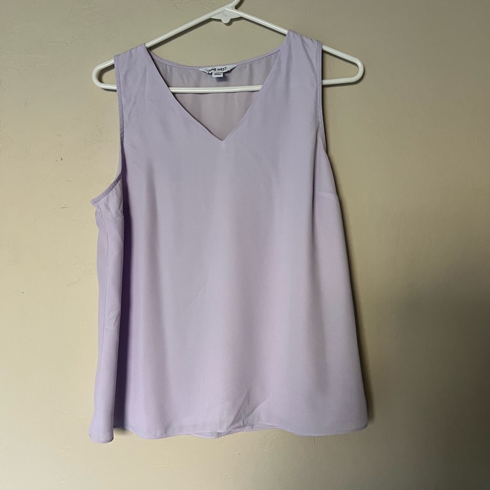 Nine West Purple Sleeveless Tank Top